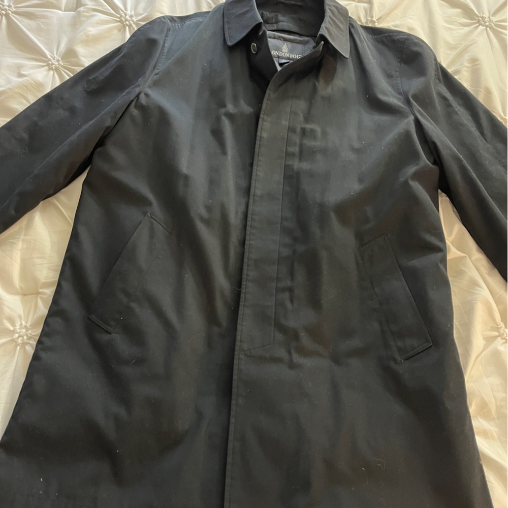 London Fog Men's Black Raincoat